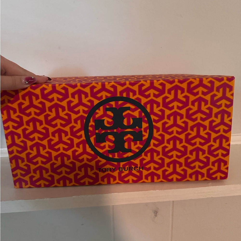 Tory Burch Vibrant Orange and Pink Patterned Box
